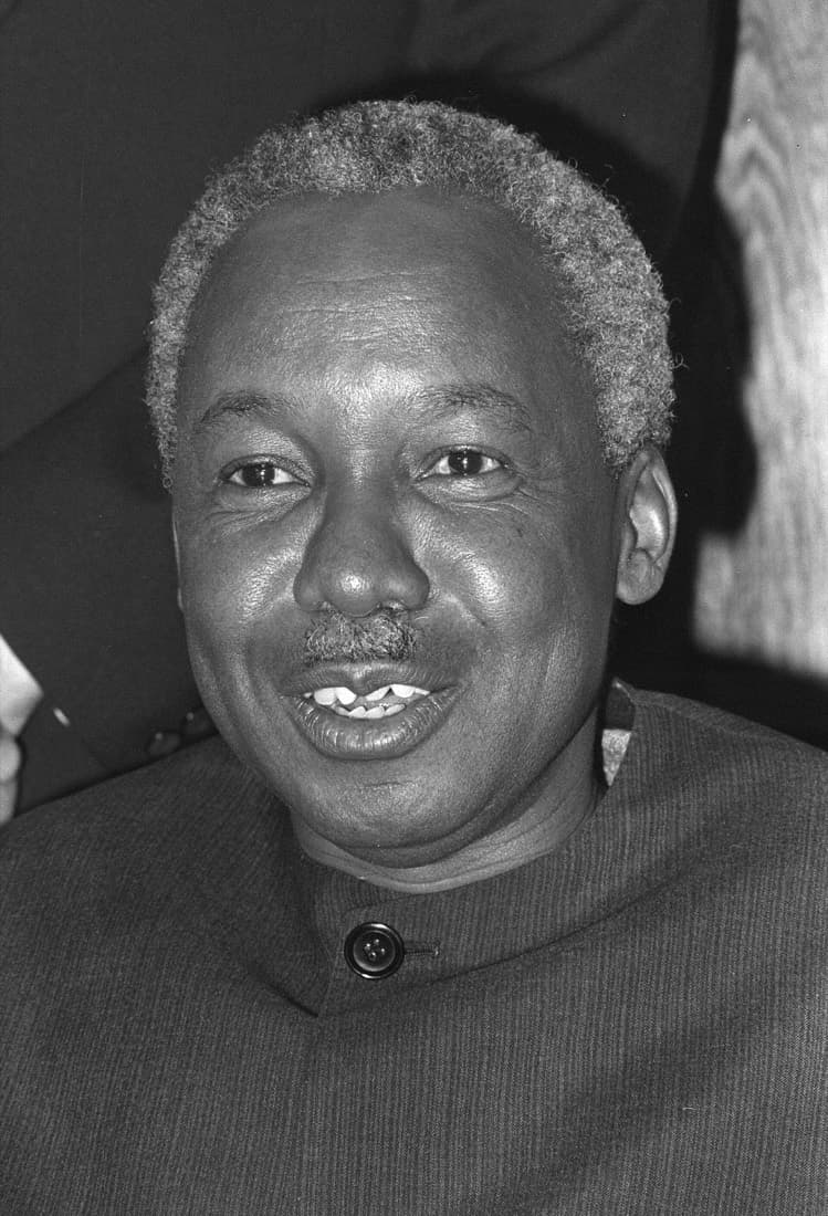 Portrait de Julius Nyerere photographié en 1975.